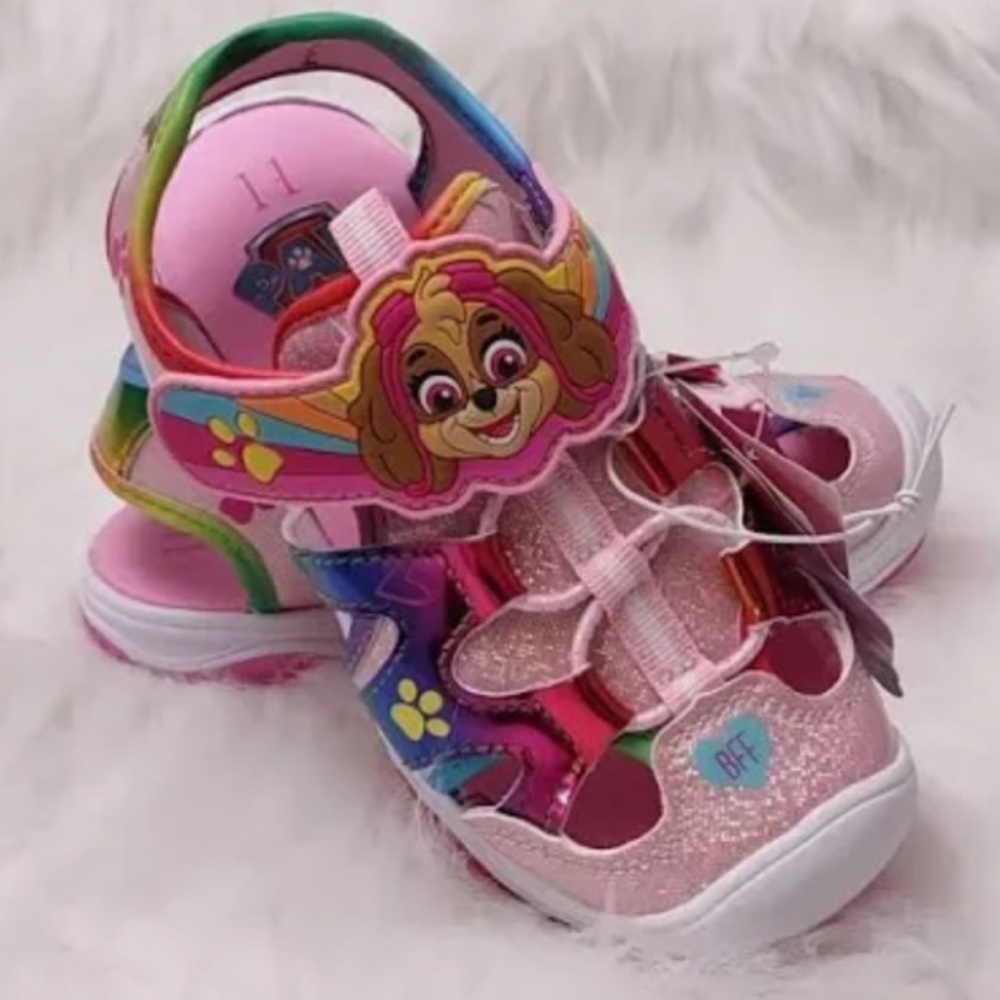 Paw Patrol Girls Pink Velcro Sandals